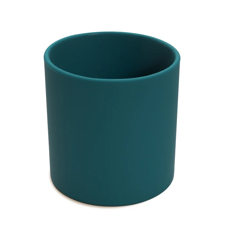 Gobelet bébé en silicone coloris bleu pétrole