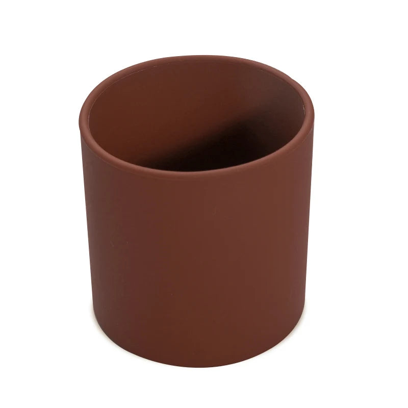 Gobelet bébé en silicone coloris terre cuite