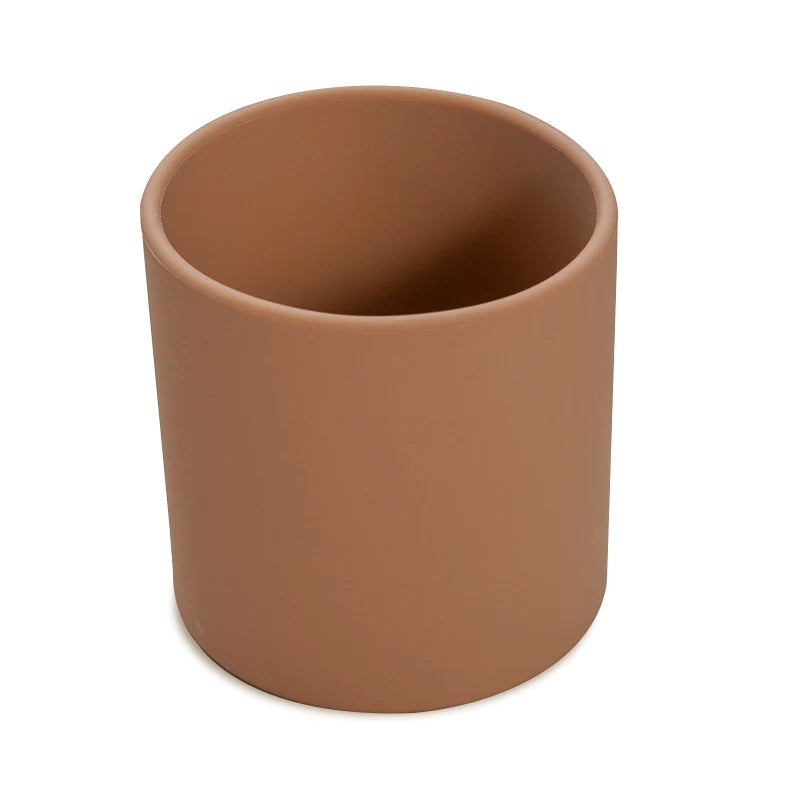Gobelet bébé en silicone coloris cannelle