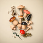 Jeu d’eveil Champignon - Set de Champignon Bois - Jeu D’eveil bébé
