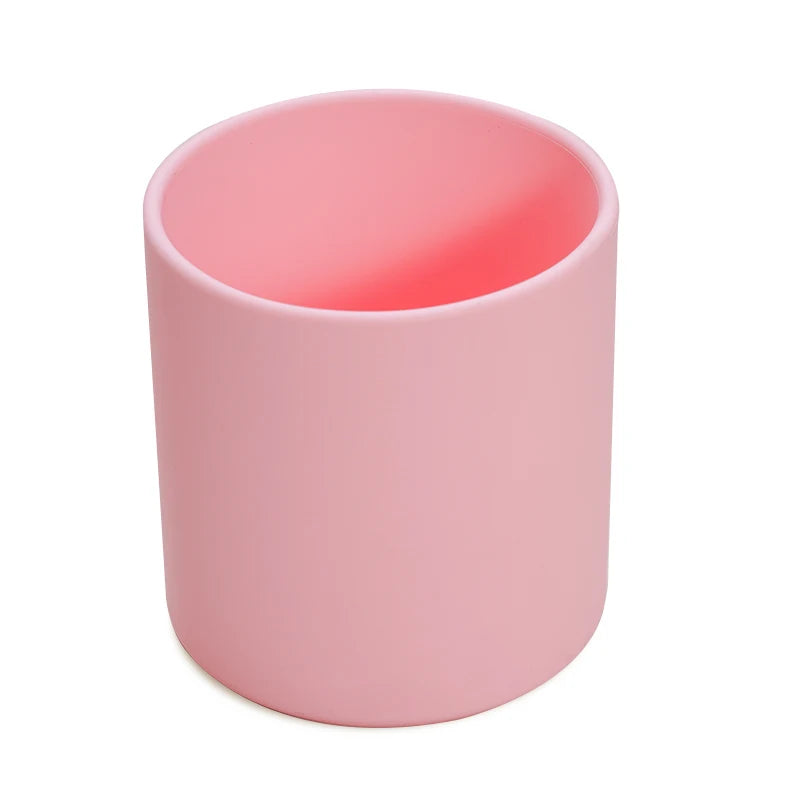 Gobelet bébé en silicone coloris rose tendre
