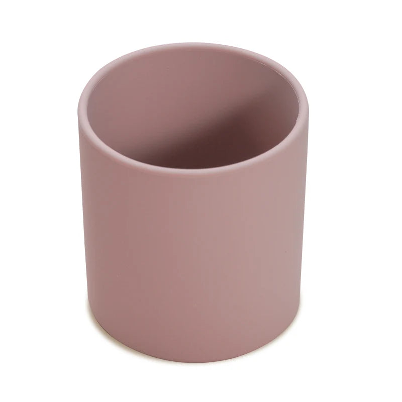 Gobelet bébé en silicone coloris rose poudré