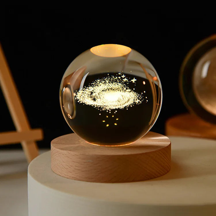 Veilleuse Boule de Cristal 3D pour Chambre de Bébé