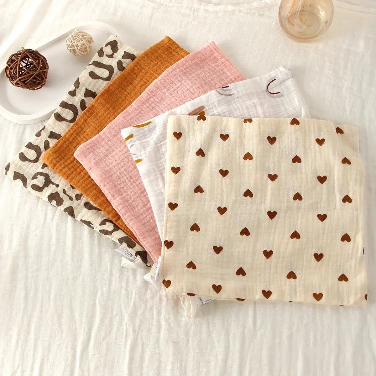 Lingettes Bébé en Gaze de Coton – Lot de 5