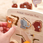 Jouet Montessori 1 an Petit Bus et Animaux