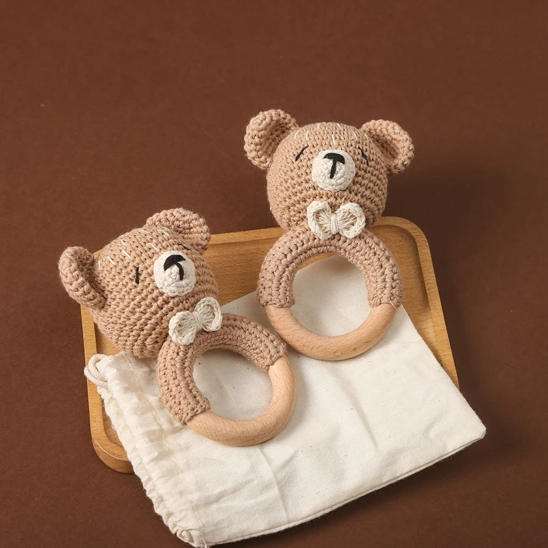 Hochet Crochet Ourson - Petit Ours - Hochet bebe