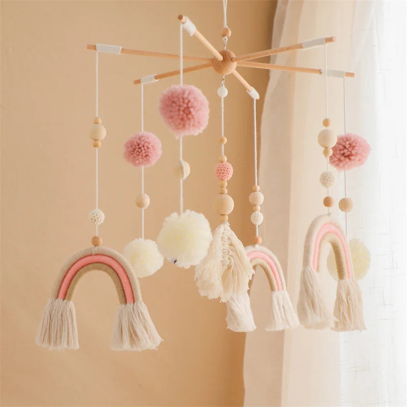 Mobile bébé Arc en Ciel Rose Rose - Mobile bébé