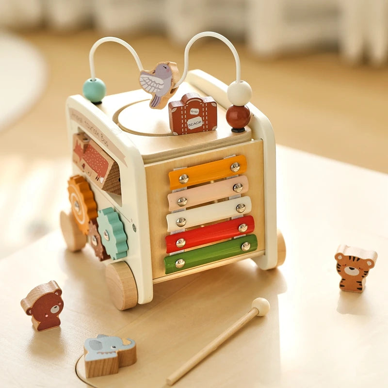 Jouet Montessori 1 an Petit Bus et Animaux