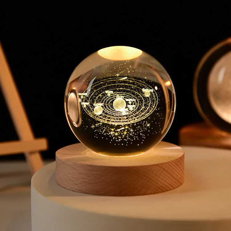 Veilleuse Boule de Cristal 3D pour Chambre de Bébé