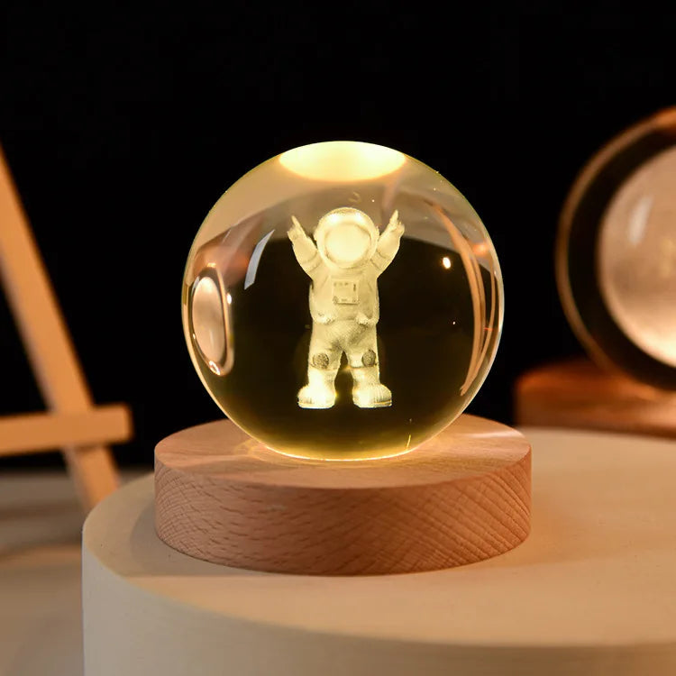 Veilleuse Boule de Cristal 3D pour Chambre de Bébé