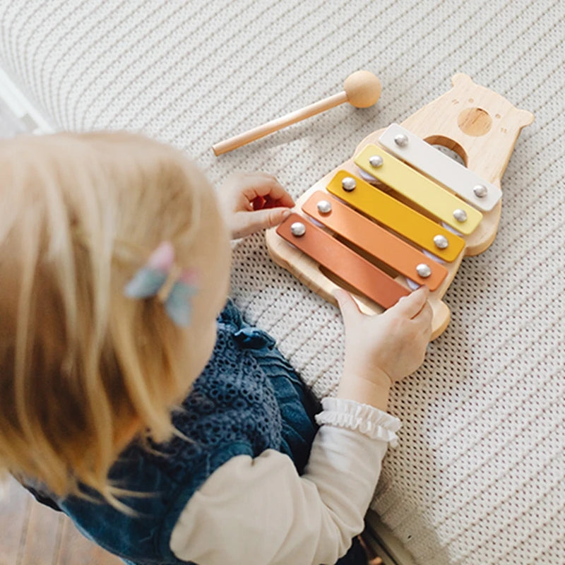 Xylophone bébé Ours - Petit Ours - Jouet En bois bébé