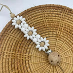 Attache Tétine Petite Fleur Marguerite - Blanc - Attache Tétine