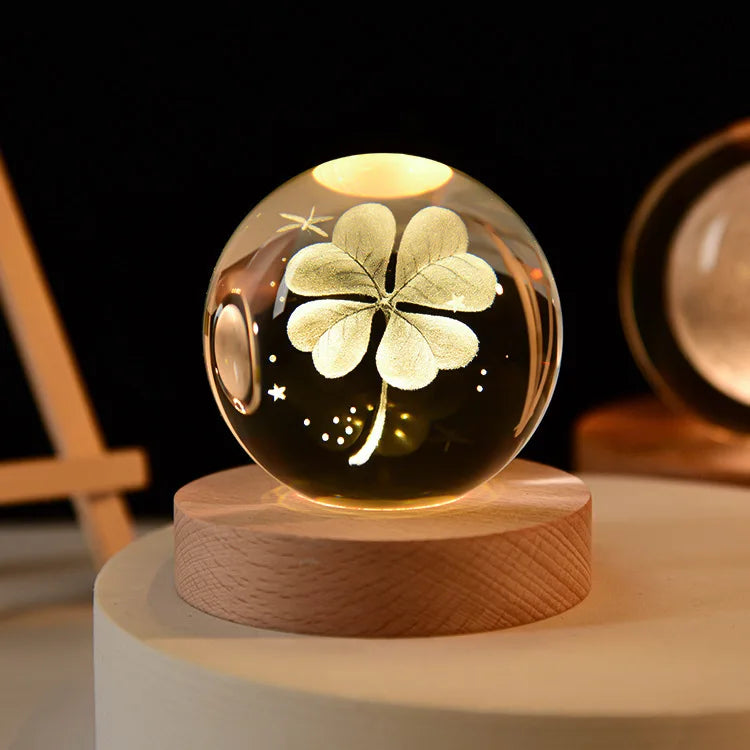 Veilleuse Boule de Cristal 3D pour Chambre de Bébé