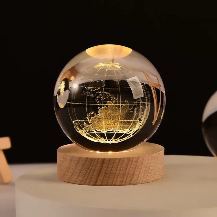 Veilleuse Boule de Cristal 3D pour Chambre de Bébé