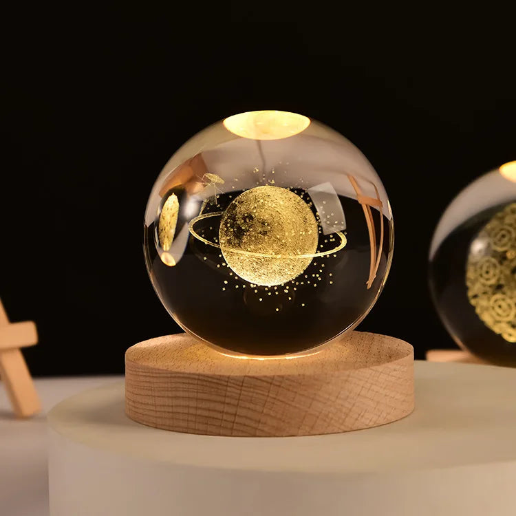 Veilleuse Boule de Cristal 3D pour Chambre de Bébé