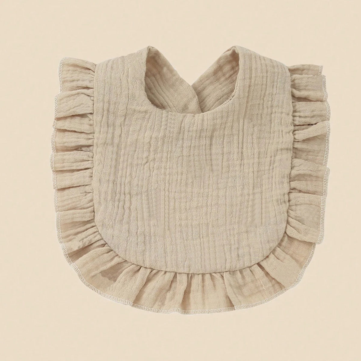 Lot de 2 Bavoirs Bébé en Gaze de Coton à Volants
