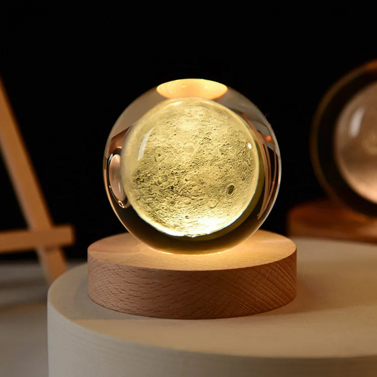 Veilleuse Boule de Cristal 3D pour Chambre de Bébé