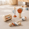 Coffret de cinq instruments de musique en bois pour enfant
