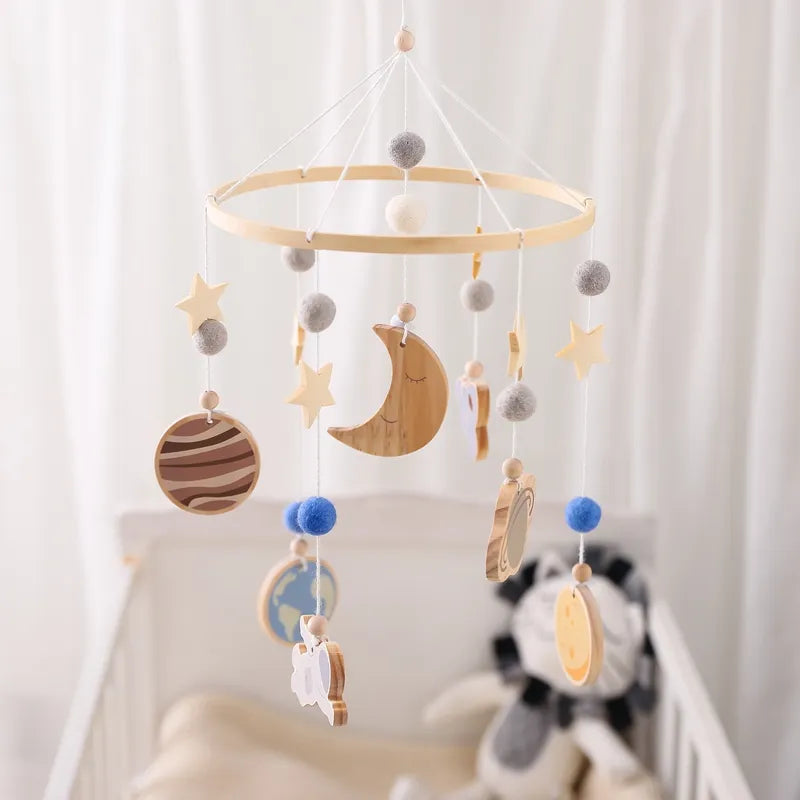 Mobile Bébé Bois Galaxy Lune - Mobile bébé