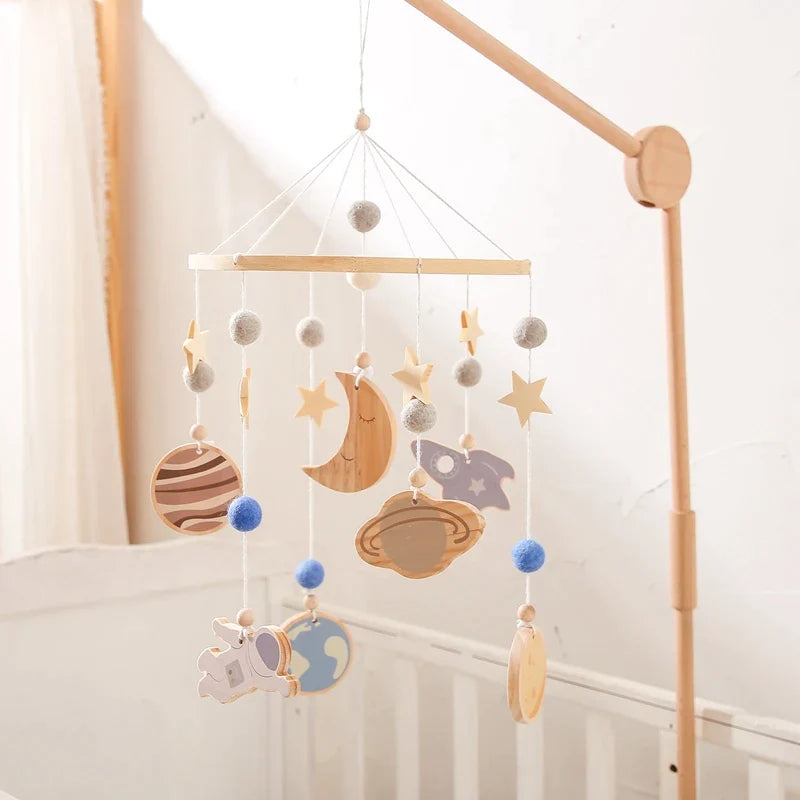 Mobile Bébé Bois Galaxy Lune - Mobile bébé