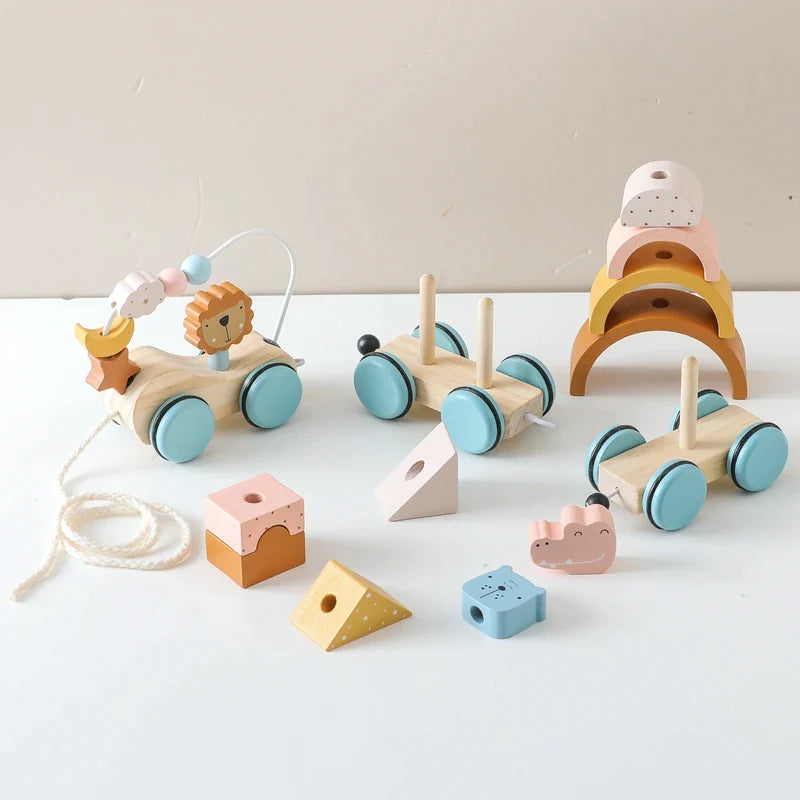 Petit Train En Bois Animaux - Train - Jouet En bois bébé