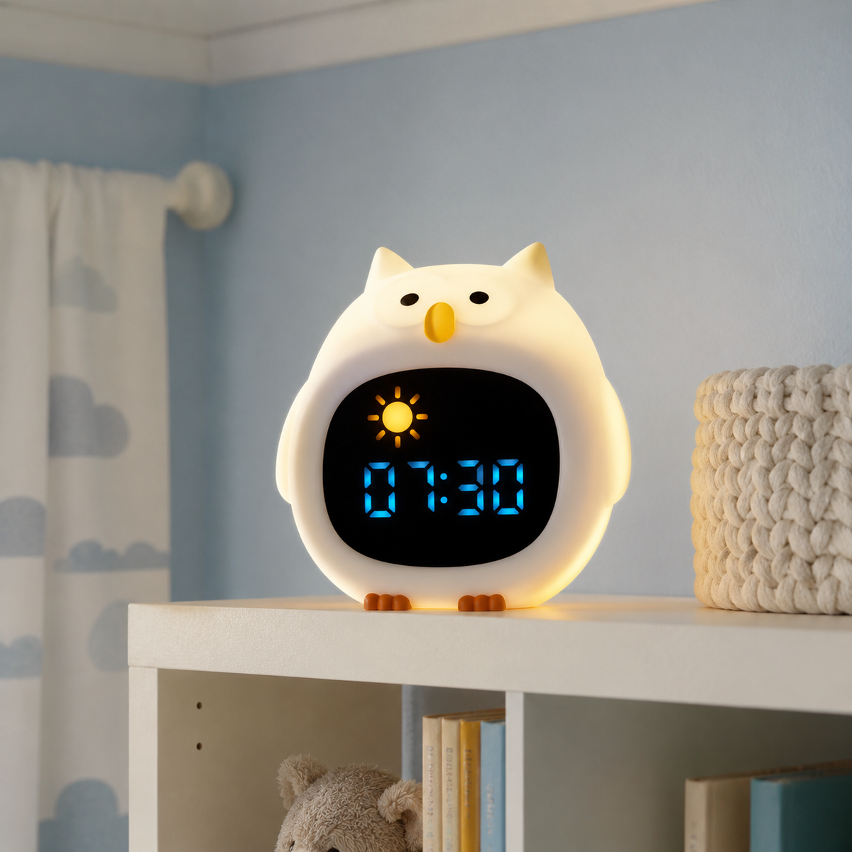 Réveil éducatif veilleuse modèle hibou
