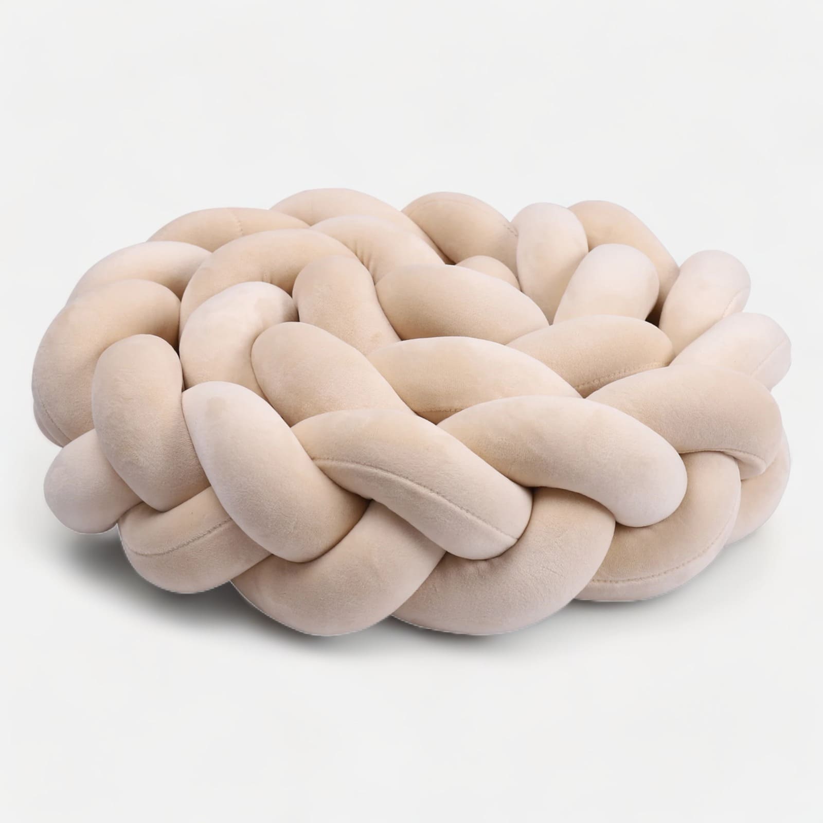 tresse de lit beige beige clair