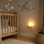 Veilleuse nuage dans une décoration de chambre de bébé